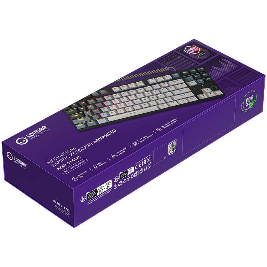 Lorgar Azar 514TKL - Wired RGB Gaming keyboard