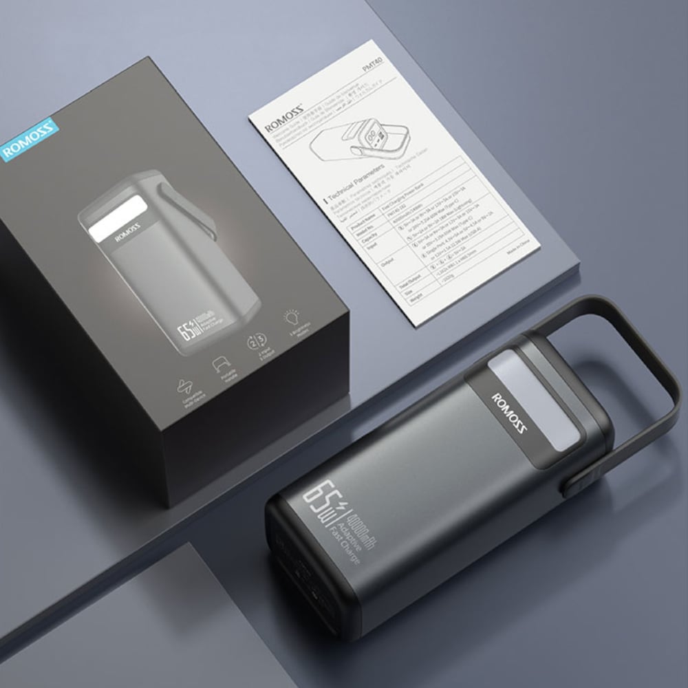 Romoss PMT40 EZCarry Pro 40000mAh 65W Fast Charge Power Bank