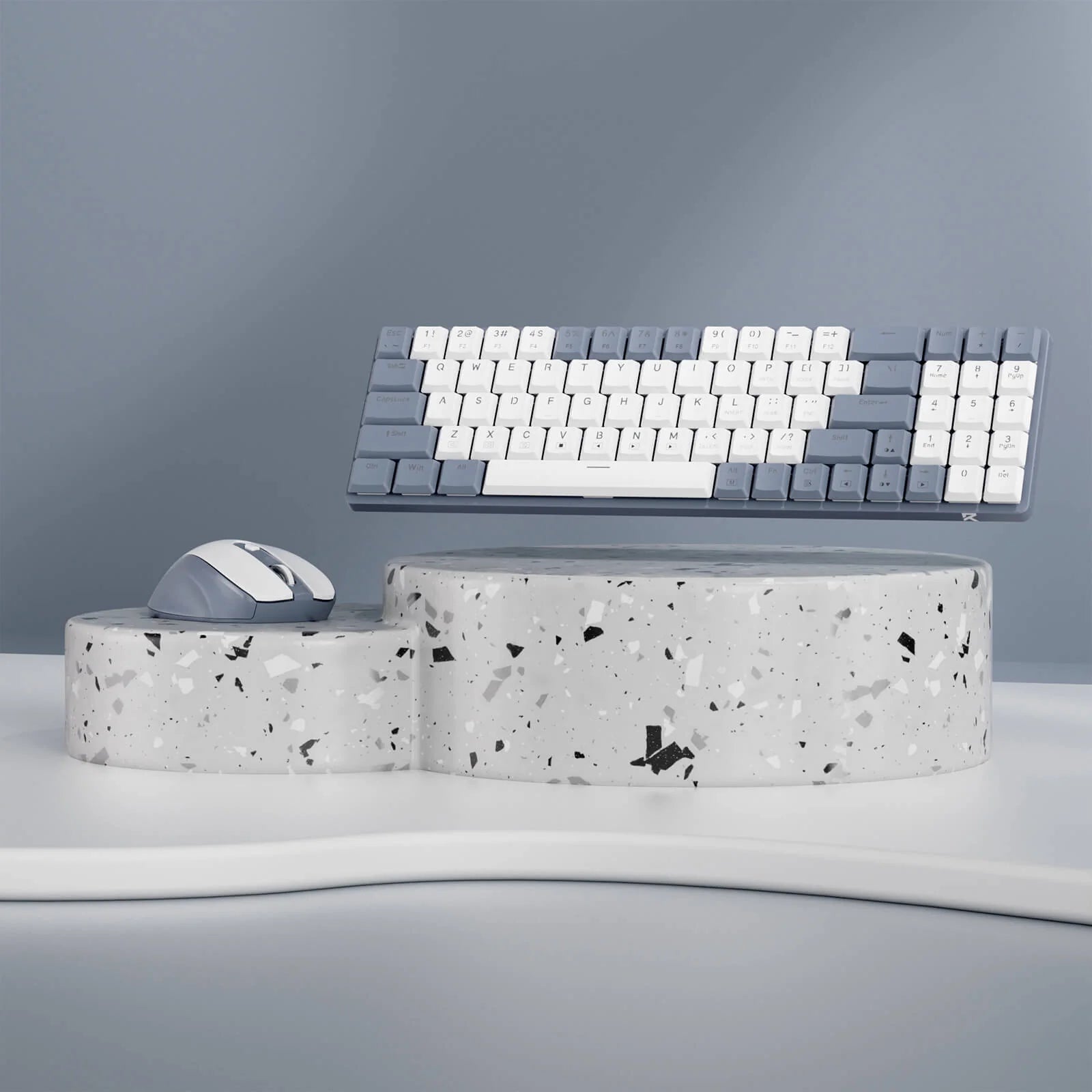 Redragon BS8772 Wireless Keyboard and Mouse Combo – Grey/White